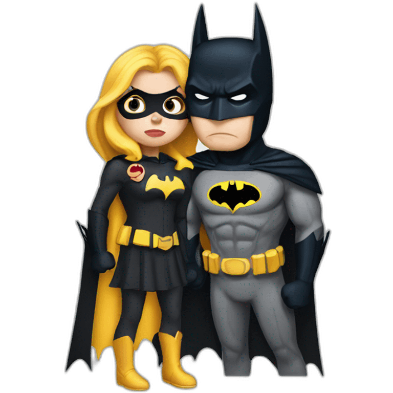 sad batman and batgirl emoji