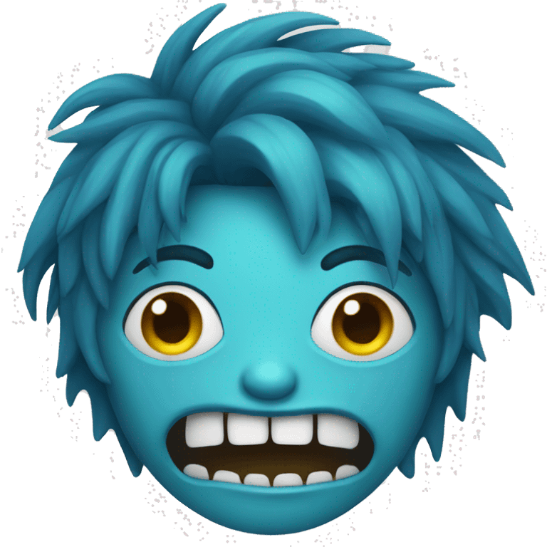 blue haired monster emoji