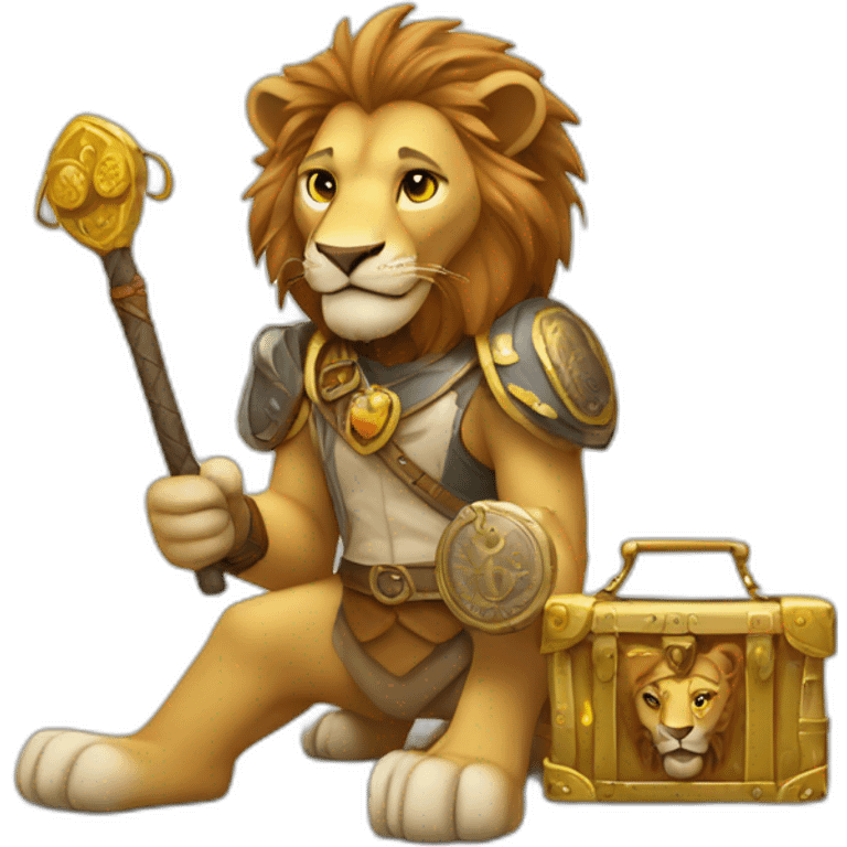 lion treasure hunter with Title "Team SI YU" emoji