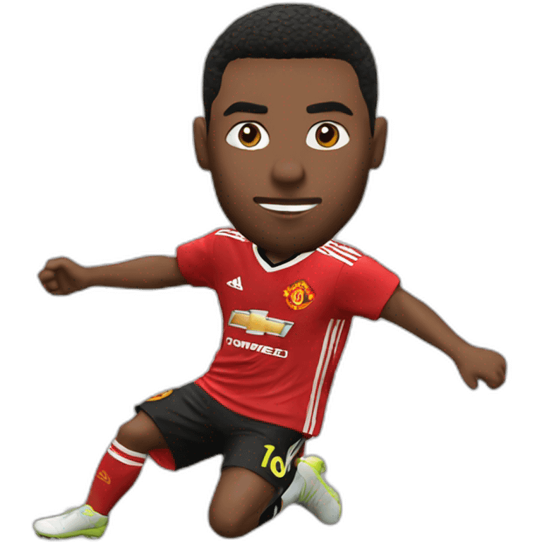 manchester united player shooting emoji