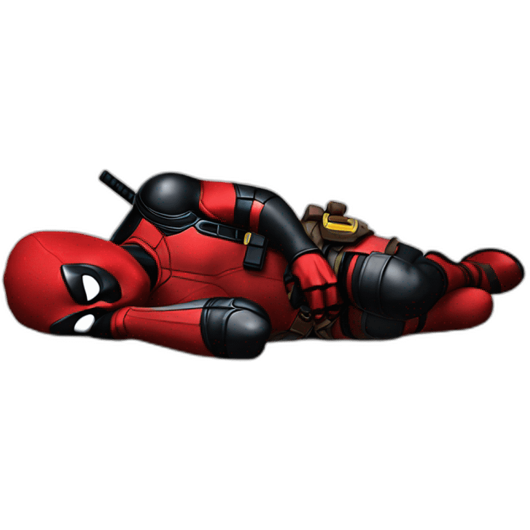 Deadpool lying down  emoji