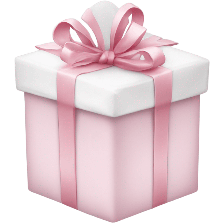 Light pink Christmas gifts under a white Christmas tree  emoji