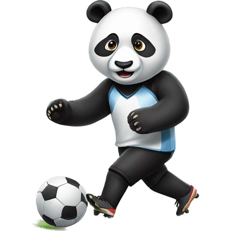 Panda playing soccer emoji