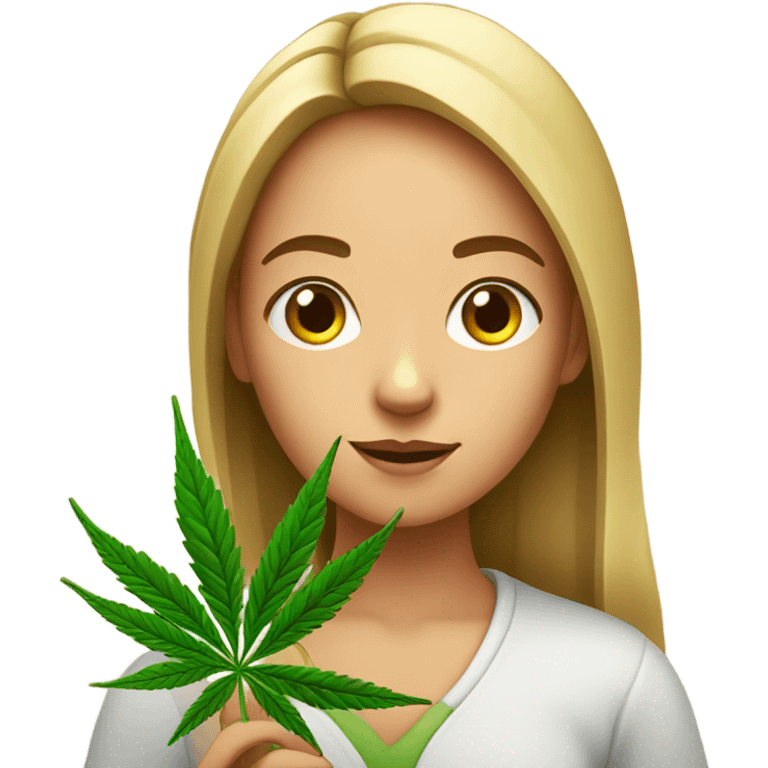 Girl with weed  emoji