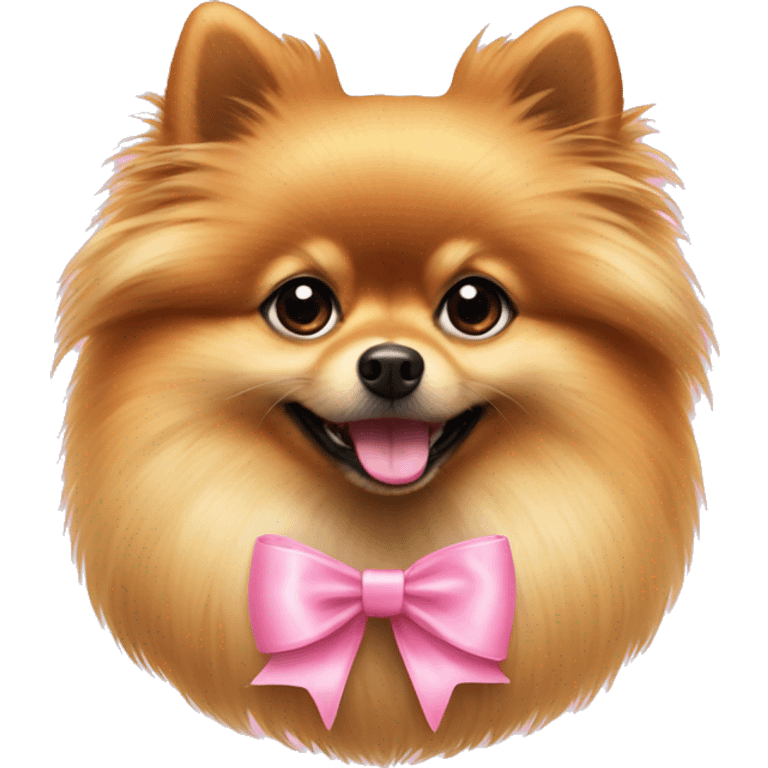 pomerian with a pink bow emoji