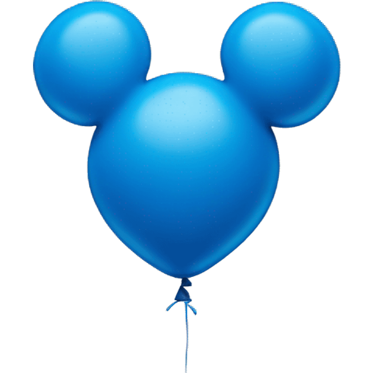 Blue balloon shaped like Mickey Mouse’s ears emoji