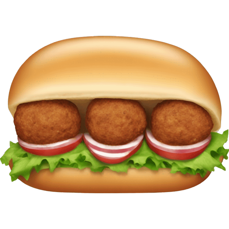 Meatball submarine sandwich emoji