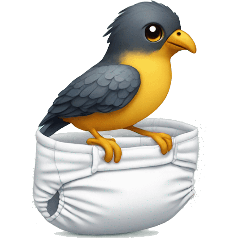 Bird in a diaper  emoji