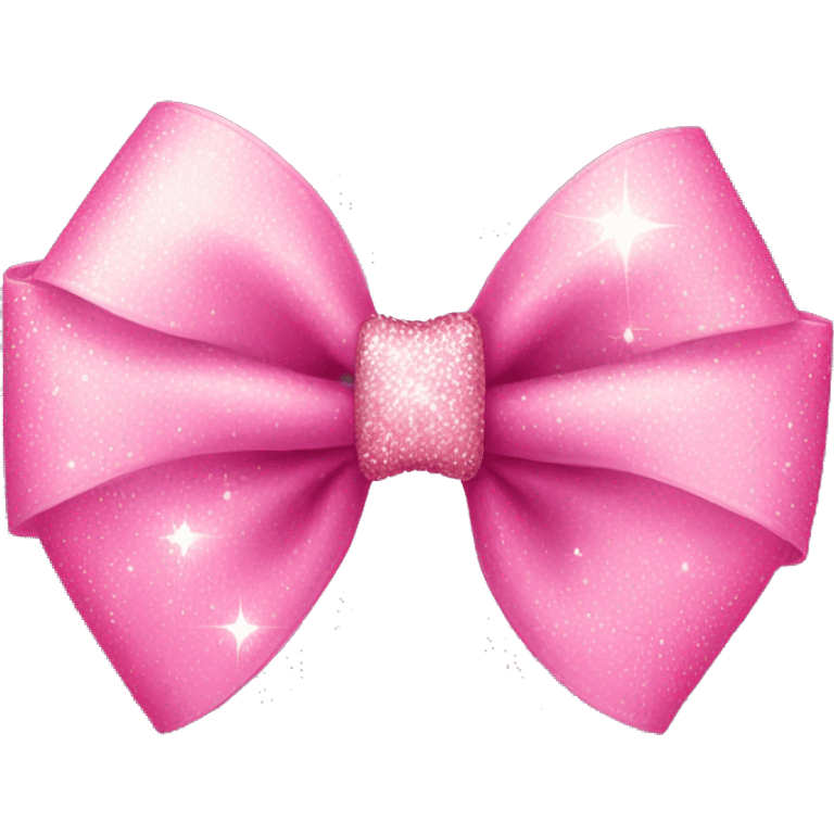 Pink bow with sparkles emoji