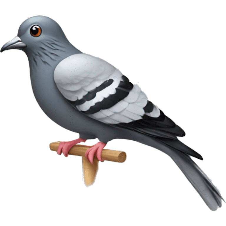 trap on a stick with a pigeon inside emoji