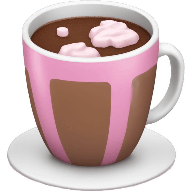 hot chocolate in pink mug emoji