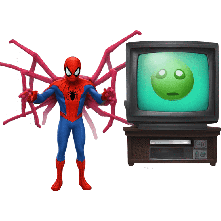 Spider-Man and television emoji