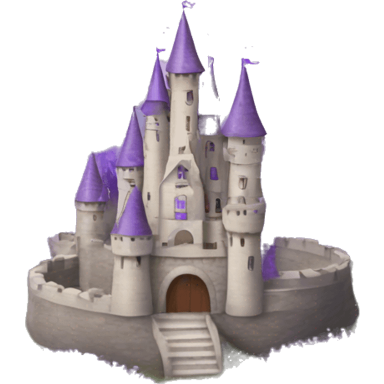 lavender castle surrounded by nature  emoji