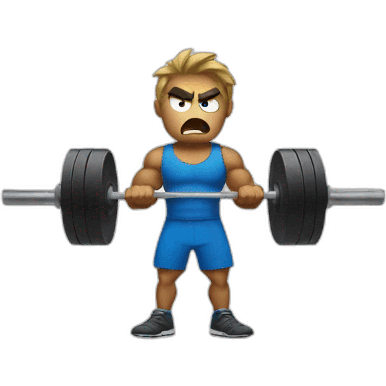 angry barbell emoji