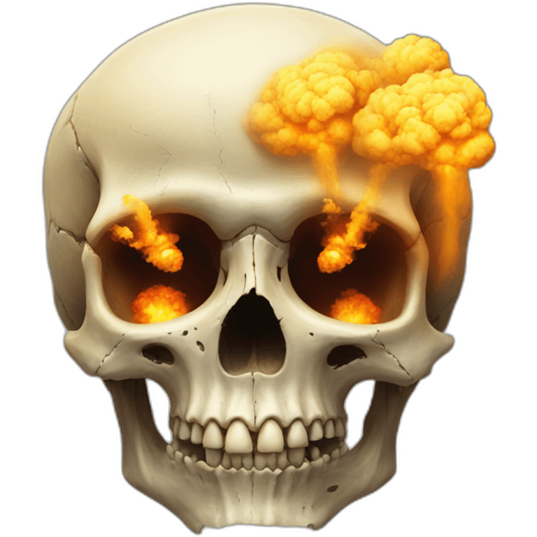 skull nuclear explosion study to emoji