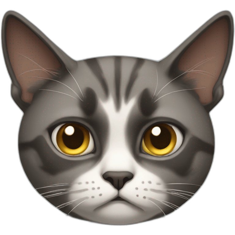 grumpy skinny cat emoji