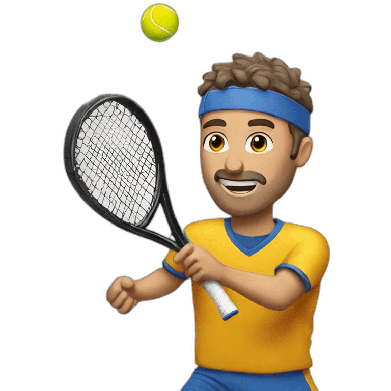 John nieve jugando al padel emoji