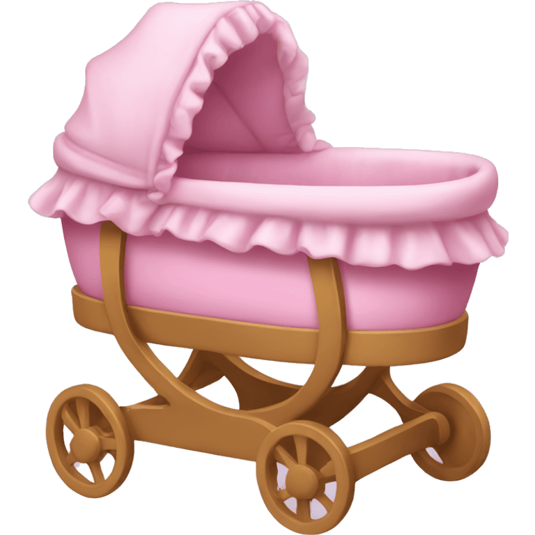 Pink baby bassinet  emoji