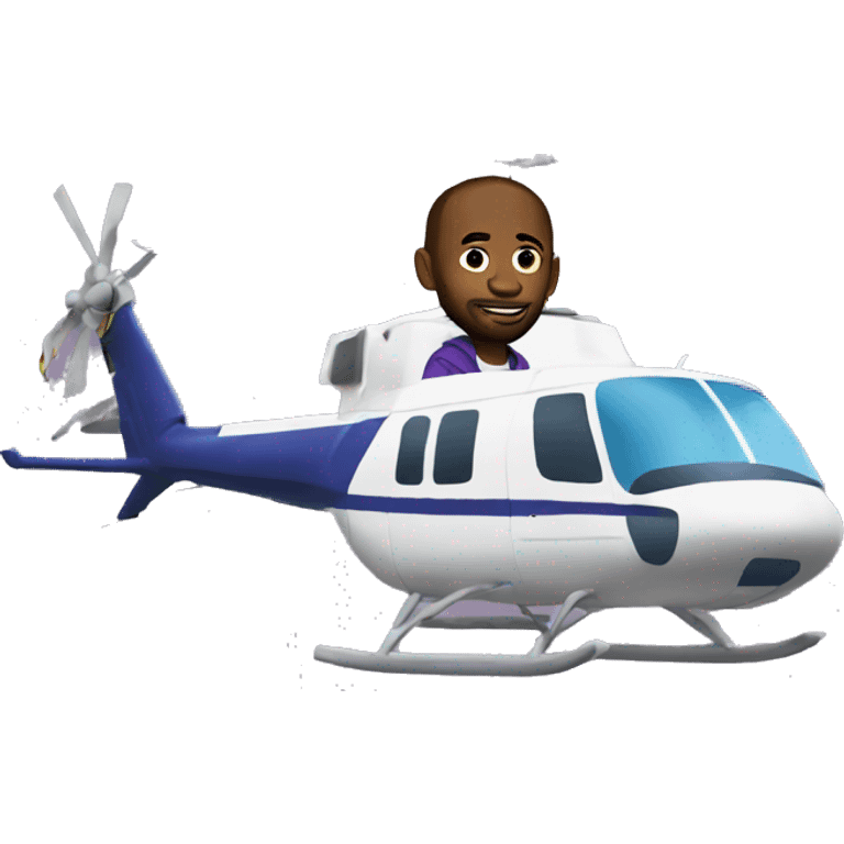 Kobe in a helicopter  emoji