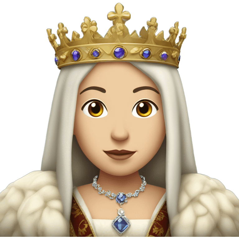 Queen Catherine of Aragon, detailed pretty emoji