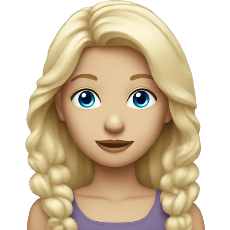 blonde girl with blue eyes emoji