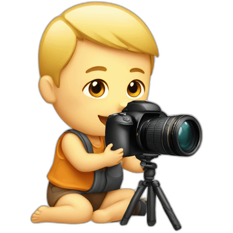 photographer photographing a newborn emoji