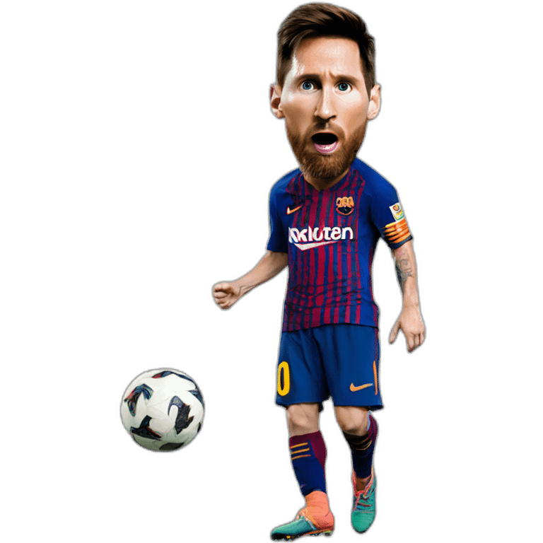 Surprised Messi emoji