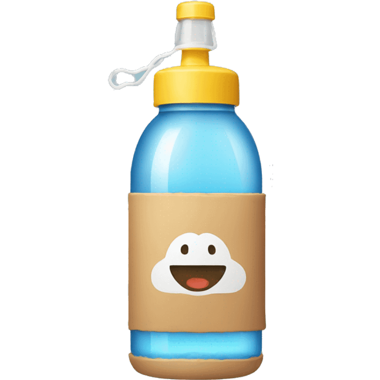 water bottle with word emoji