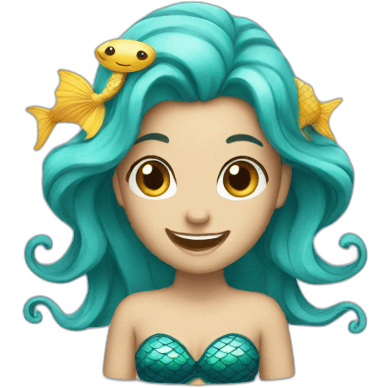 happy mermaid emoji