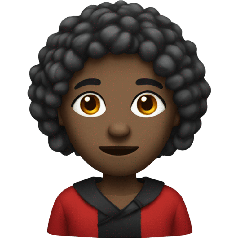 Elegua with black and red clothes emoji