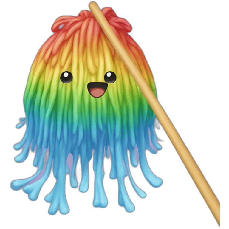 mop with rainbow background emoji