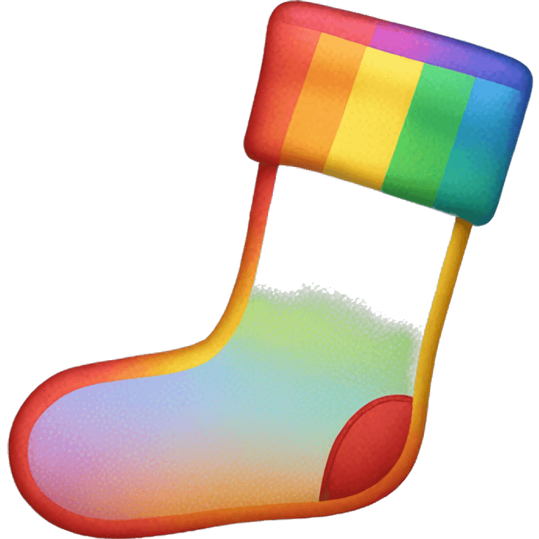 Rainbow Christmas stocking  emoji