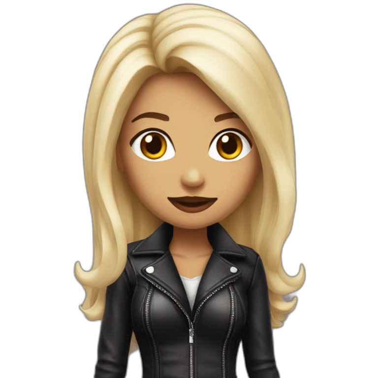 sexy rock leather girl emoji