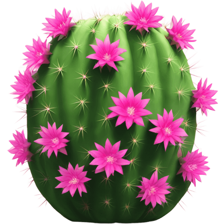 a cactus with pink flowers emoji