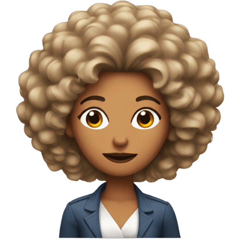 Woman with big hair emoji