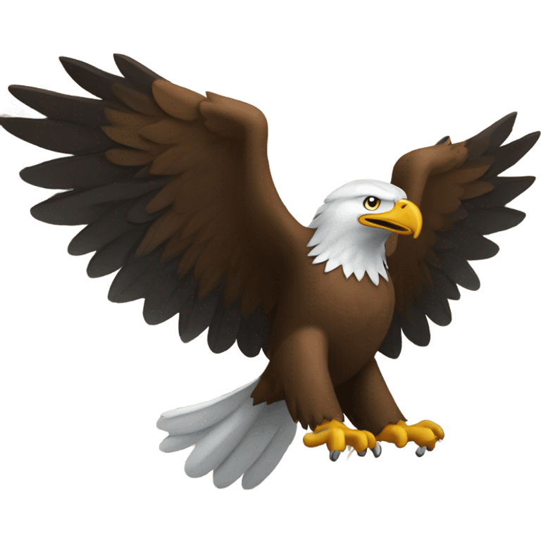 Eagle flying into a wall emoji