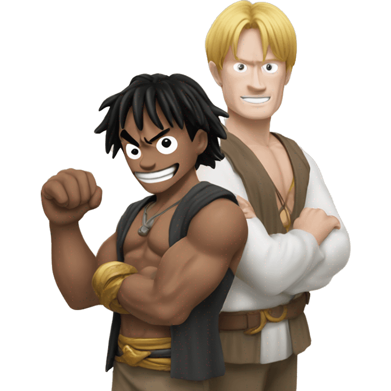 Conan with luffy emoji