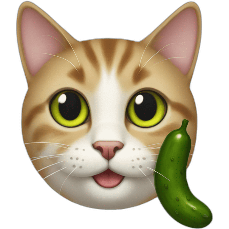 cat with pickle emoji