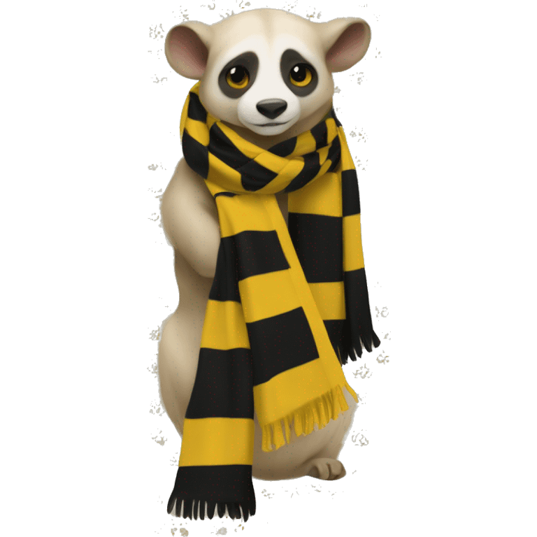 hufflepuff scarf on badger emoji