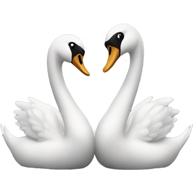 Swan couple love emoji