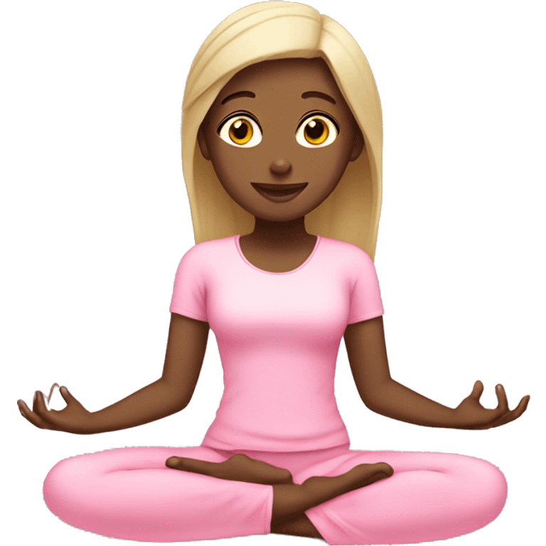 Clean girl yoga pink emoji