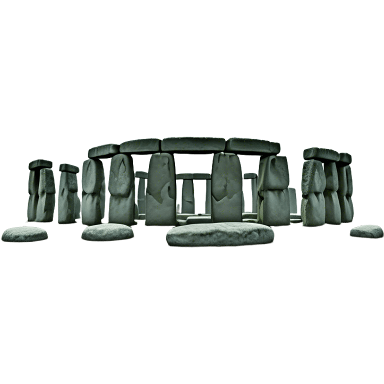 Cinematic Realistic Stonehenge Landscape Emoji, depicted with ancient, mysterious stone circles set against a moody sky, rendered with atmospheric lighting and detailed textures that evoke its prehistoric allure. emoji