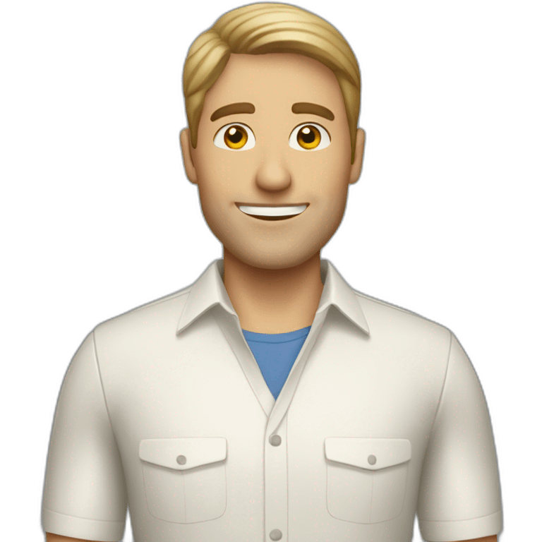 Coconut white male customer advisor emoji