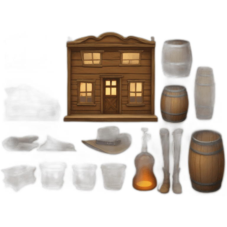 Saloon of the gold rush period, far West emoji