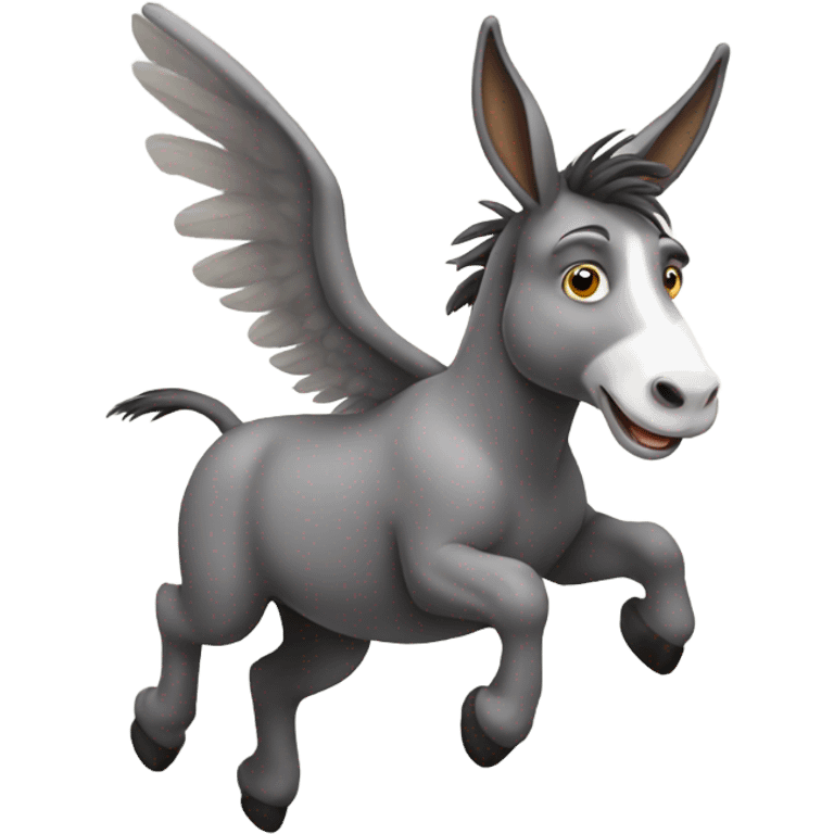 Flying donkey emoji