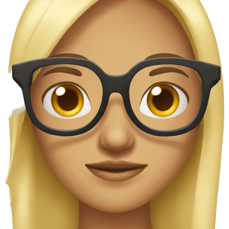 Femme élégante avec des lunettes de soleil  emoji