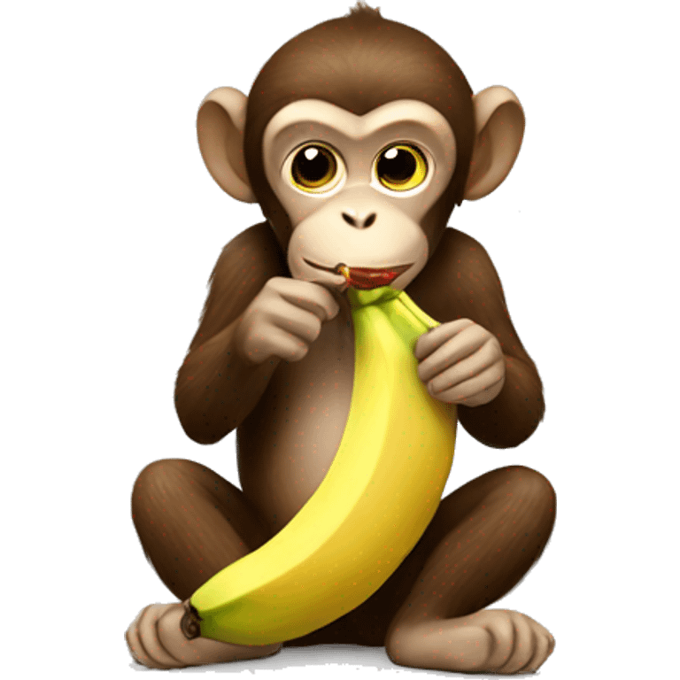 Monkey eating banana  emoji