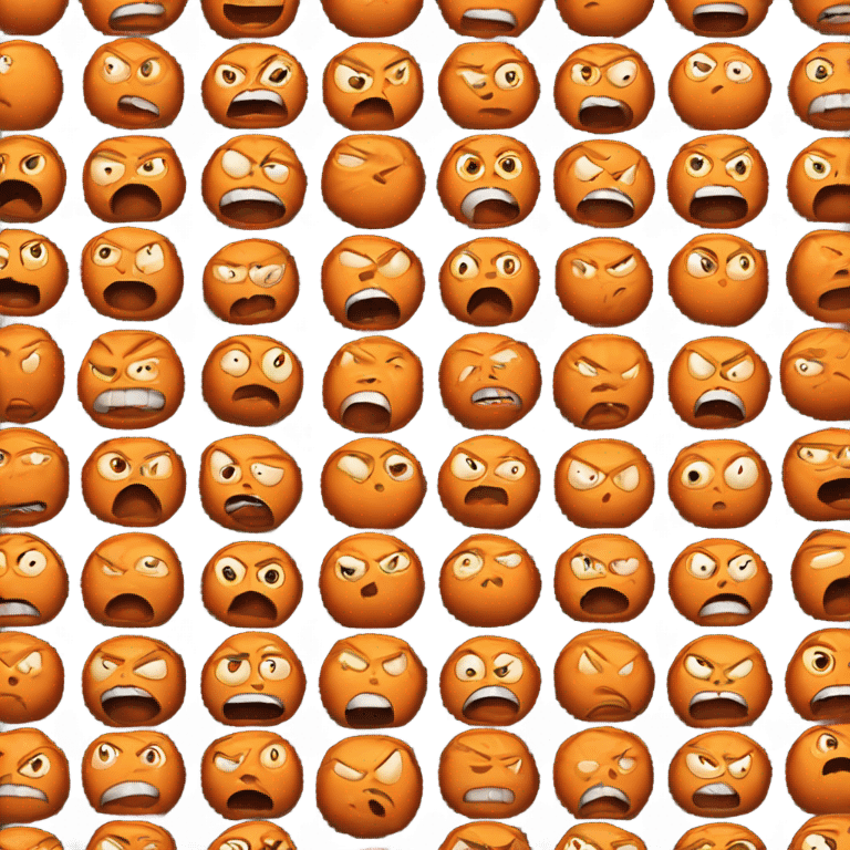 Angry orange  emoji