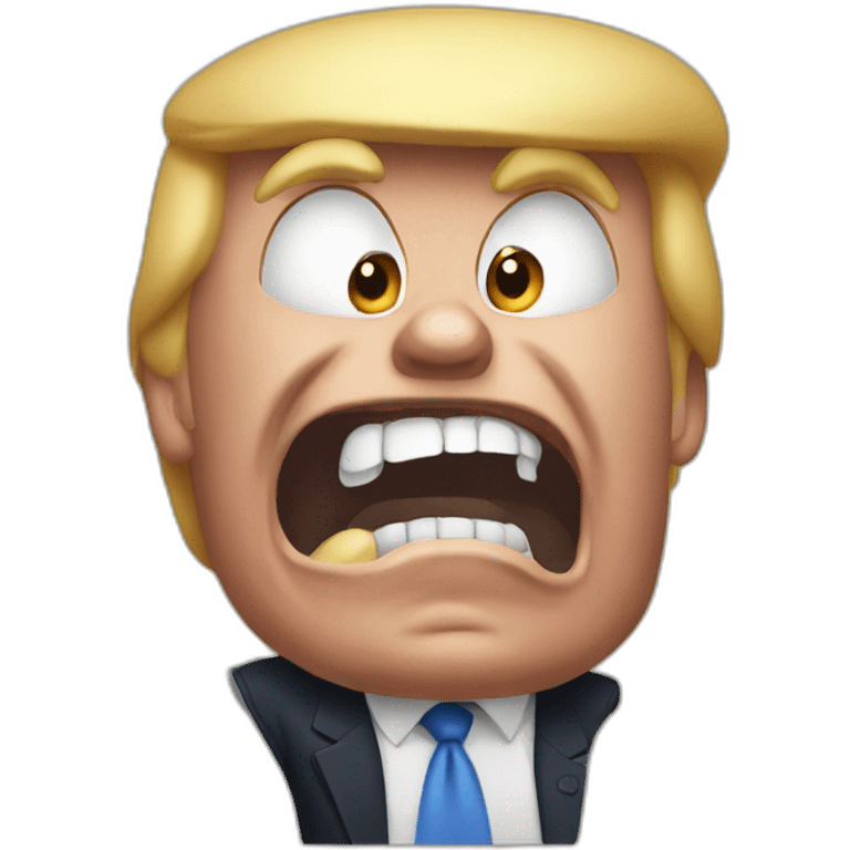 Donald trump screaming emoji