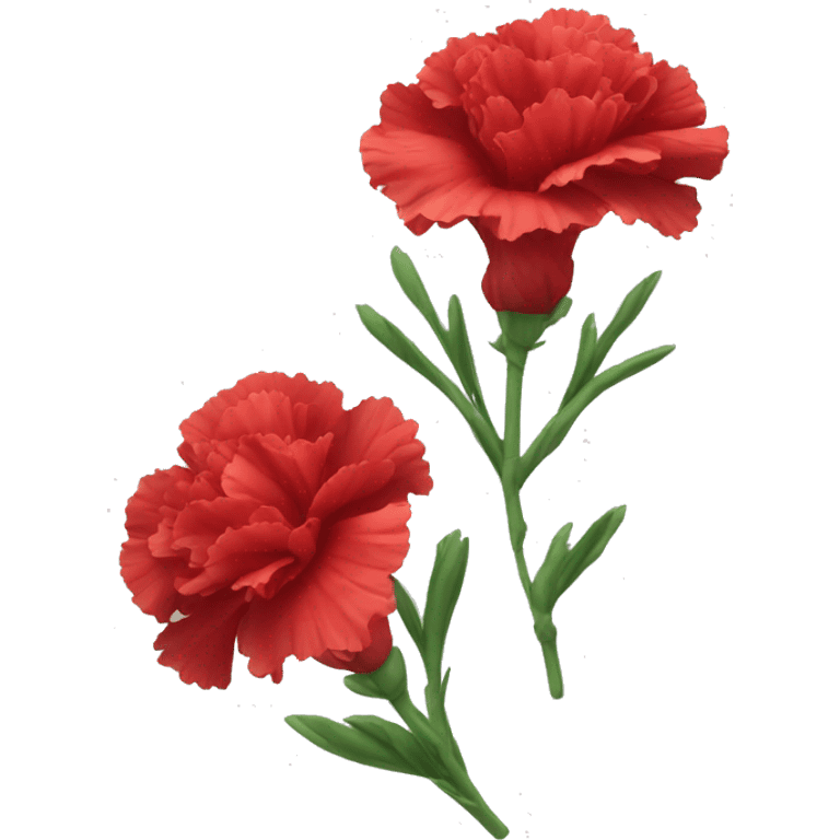 red carnation flower emoji